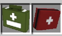 Green and Red Medical Kits