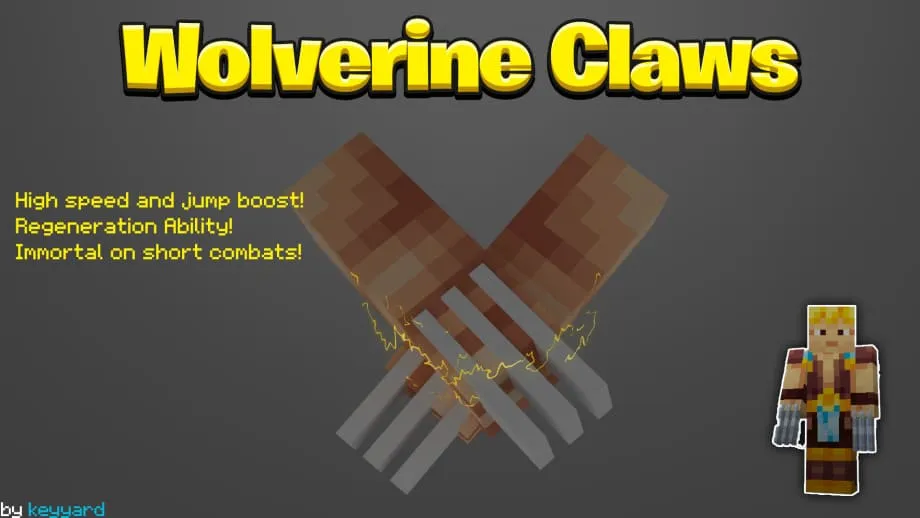 Thumbnail: Wolverine Claws Addon (super run, jump & regeneration) | Compatible with other Addons