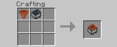 Minecraft with a Hopper recipe