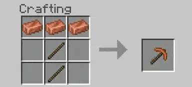 Craft recipes for Copper tools.