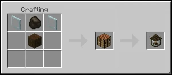 Dark Oak Wood Lantern Recipe