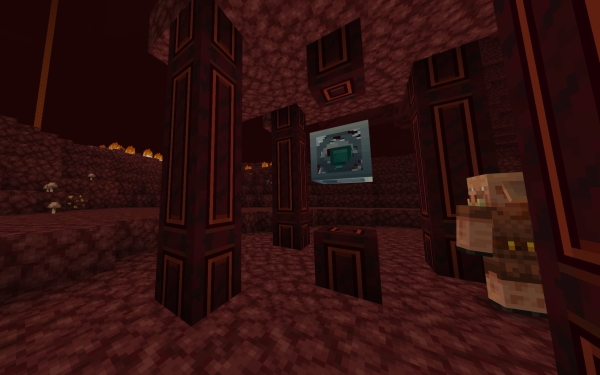 Example of a built nether building with new blocks
