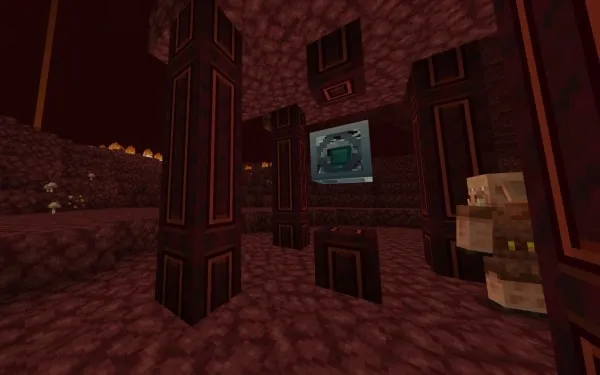 Example of a built nether building with new blocks