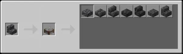 Stonecutter Recipes from Cobbled Deepslate Stairs