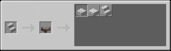 Stonecutter Recipes from Diorite Stairs