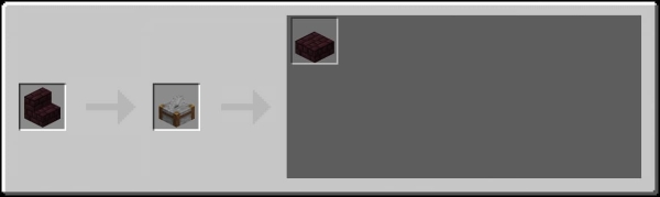 Stonecutter Recipes from Nether Brick Stairs