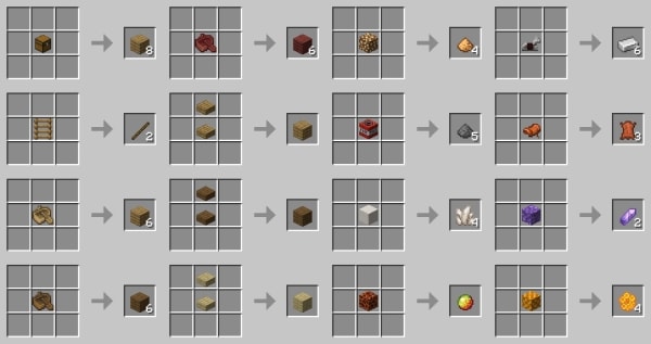 Recipes in Uncrafting Table (screenshot 3)