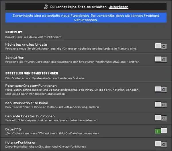 Required Experiments for VeinMiner & TreeCapitator Addon