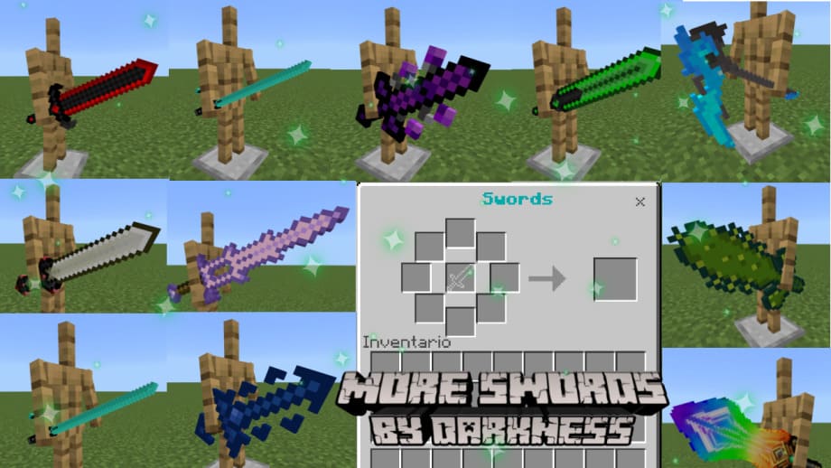 Minecraft: Swords & More Swords Mod Showcase (Adds More Than 25 Swords) 