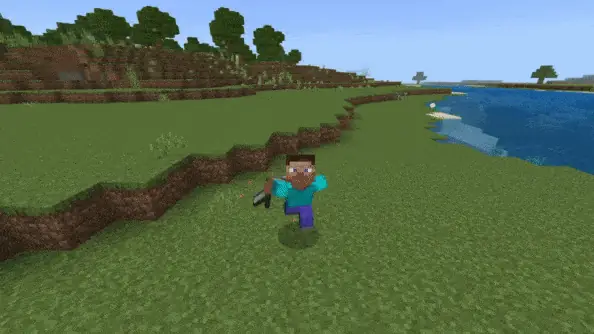 Sprint and attack with Iron Sword