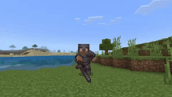 Sprint and attack in Netherite Armor