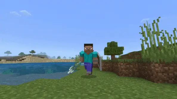 Sprint and attack with Trident and Shield