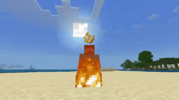 Animation of a player on fire