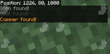 Messages about ores found