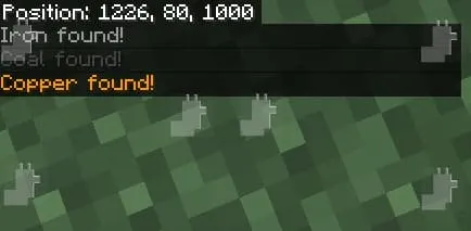 Messages about ores found