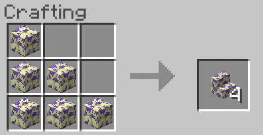Mossy End Brick Stairs Recipe