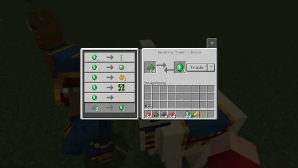Trade with a Farmer Villager