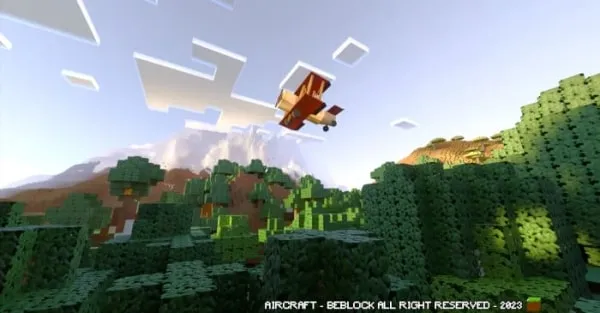 Biplane in the sky