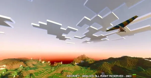 Hang glider in the sky
