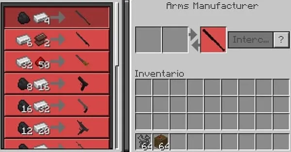 Arms Manufacturer UI