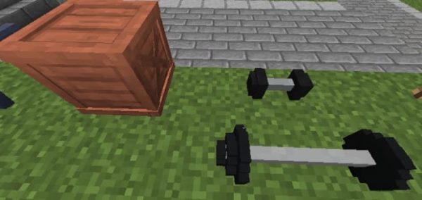 Wood Crate and Weights