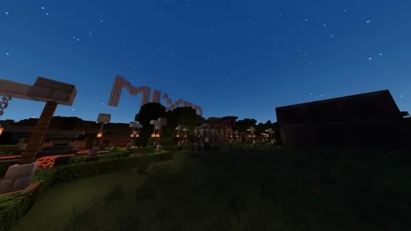 Night sky with shader