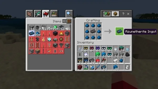 Azunetherite Ingot Recipe