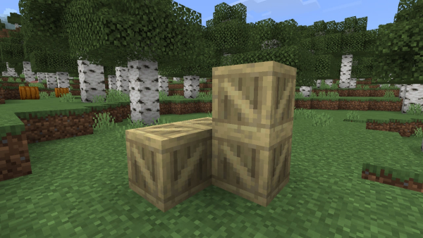 Wooden Birch Crate Pile