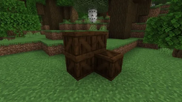 Pile of Dark Oak Wood Crate