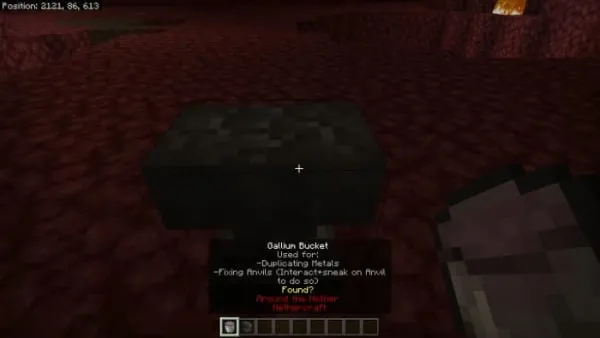 Fixing Anvil with Gallium Bucket