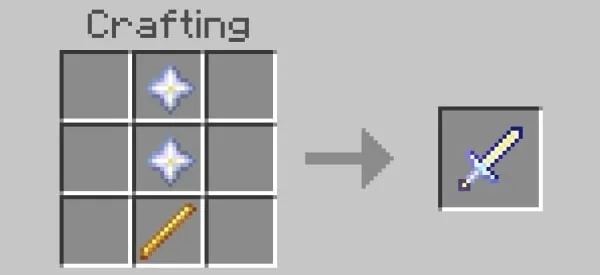 Craft recipe for Netherstar sword.