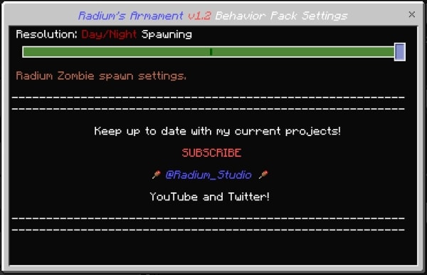 Radium Zombie spawn settings