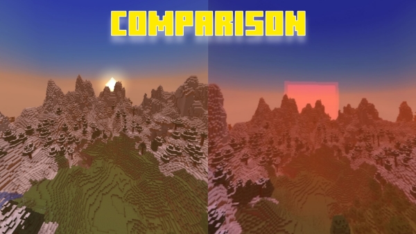 Comparison a Default and Red Giant Sun