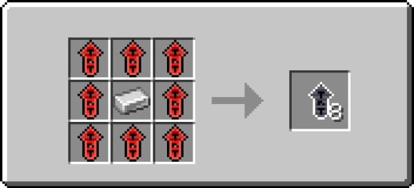 Upgraded TNT Rocket crafting recipe