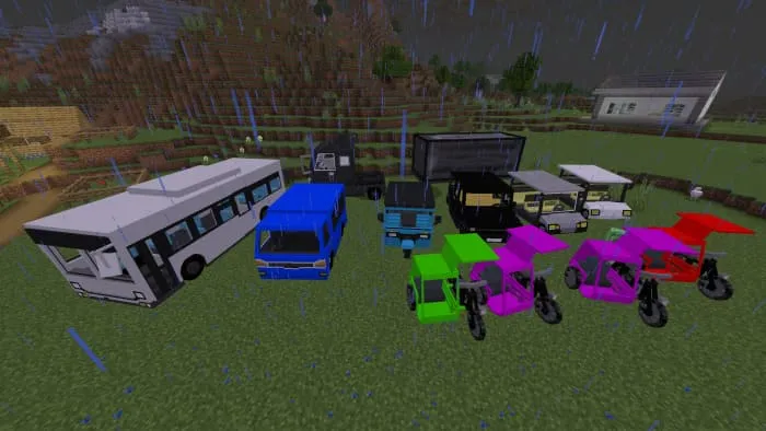 Simple Vehicles Addon for Minecraft