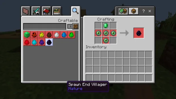 Spawn Ender Villager recipe