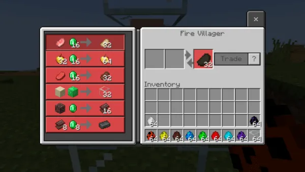 Fire Villager trades