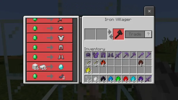Iron Villager trades