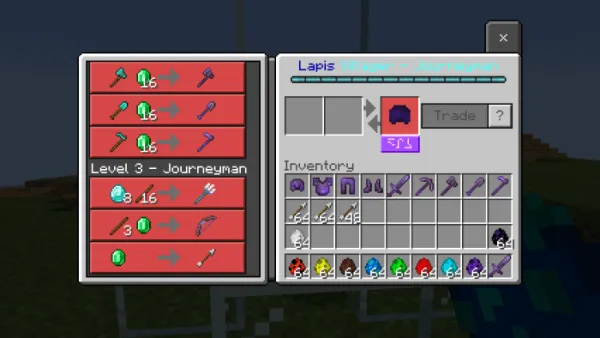 Lapis Villager trades