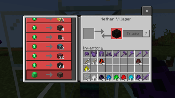 Nether Villager trades