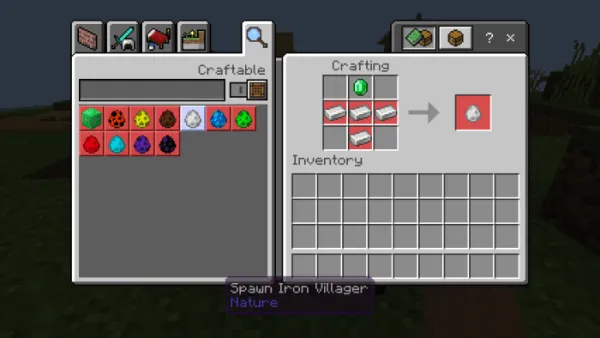 Spawn Iron Villager recipe