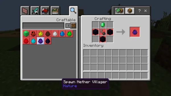 Spawn Nether Villager recipe