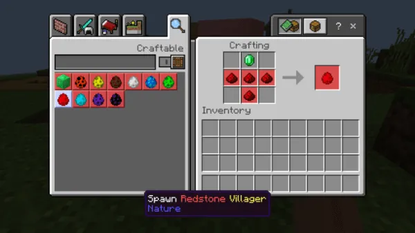 Spawn Redstone Villager recipe