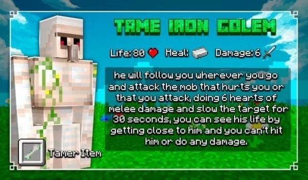 Tame Iron Golem