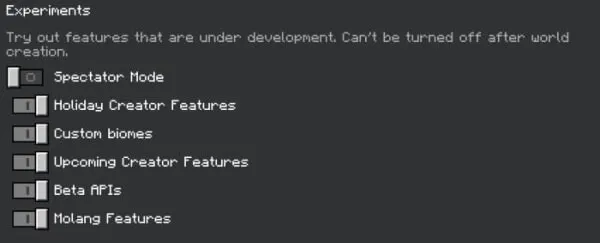 Required Experiments for Denwih's Domestic Mobs Addon