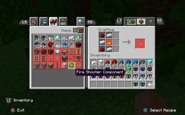 Fire Shooter Component recipe