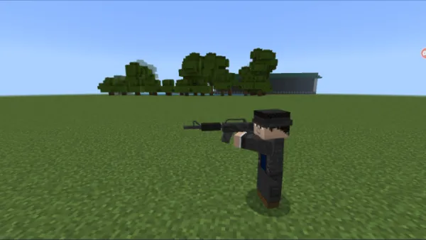 M1 gun in hand