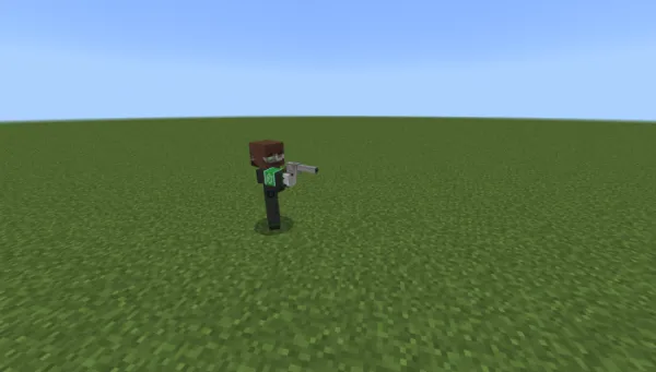Magnum revolver in hand