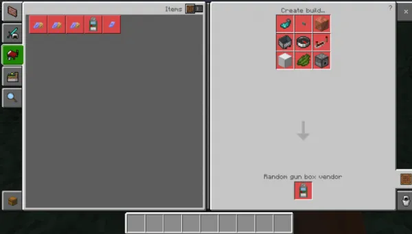 Vending machine craft recipe