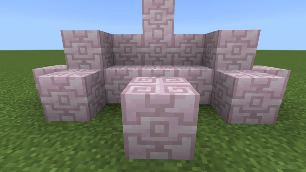 Chiseled Rose Quartz Blocks